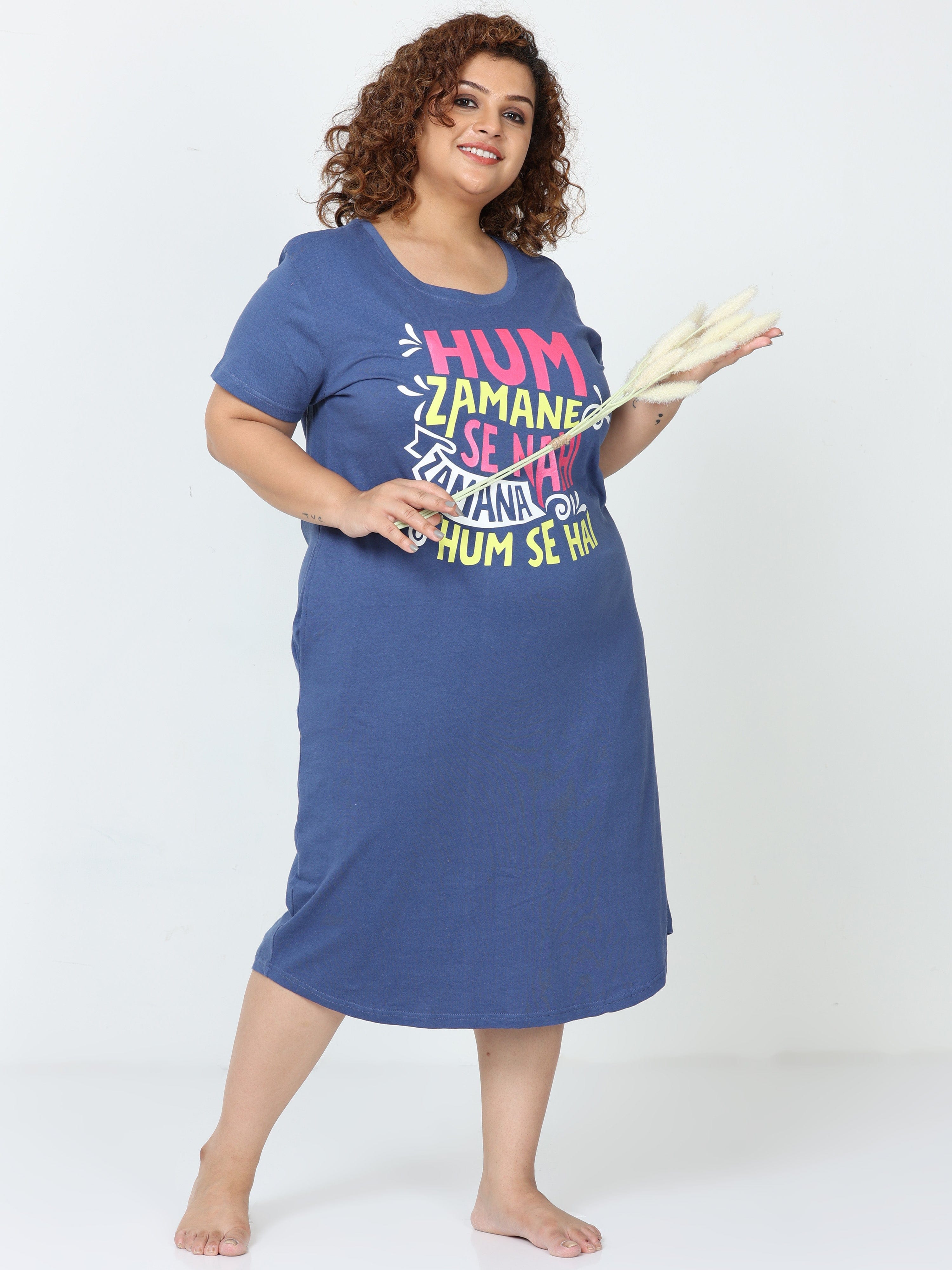 Blue Nighty Dress Shop Trendy Plus Size Nighties Online