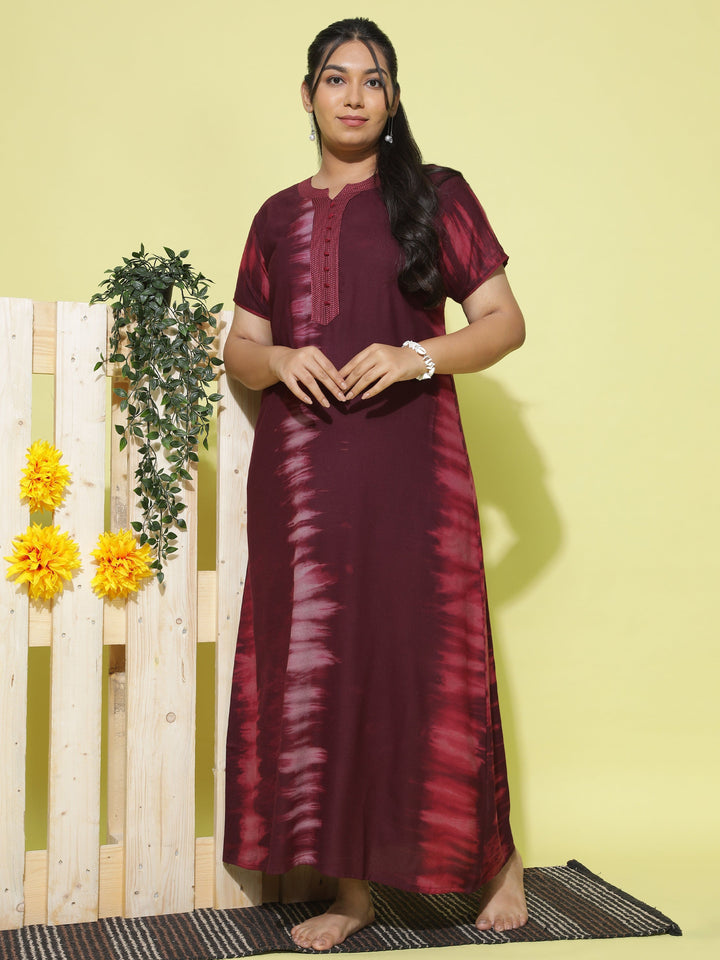  Alpine Nighty  Buy Trendy Maroon Designer Nighty at Great Price Online- 9shines label 