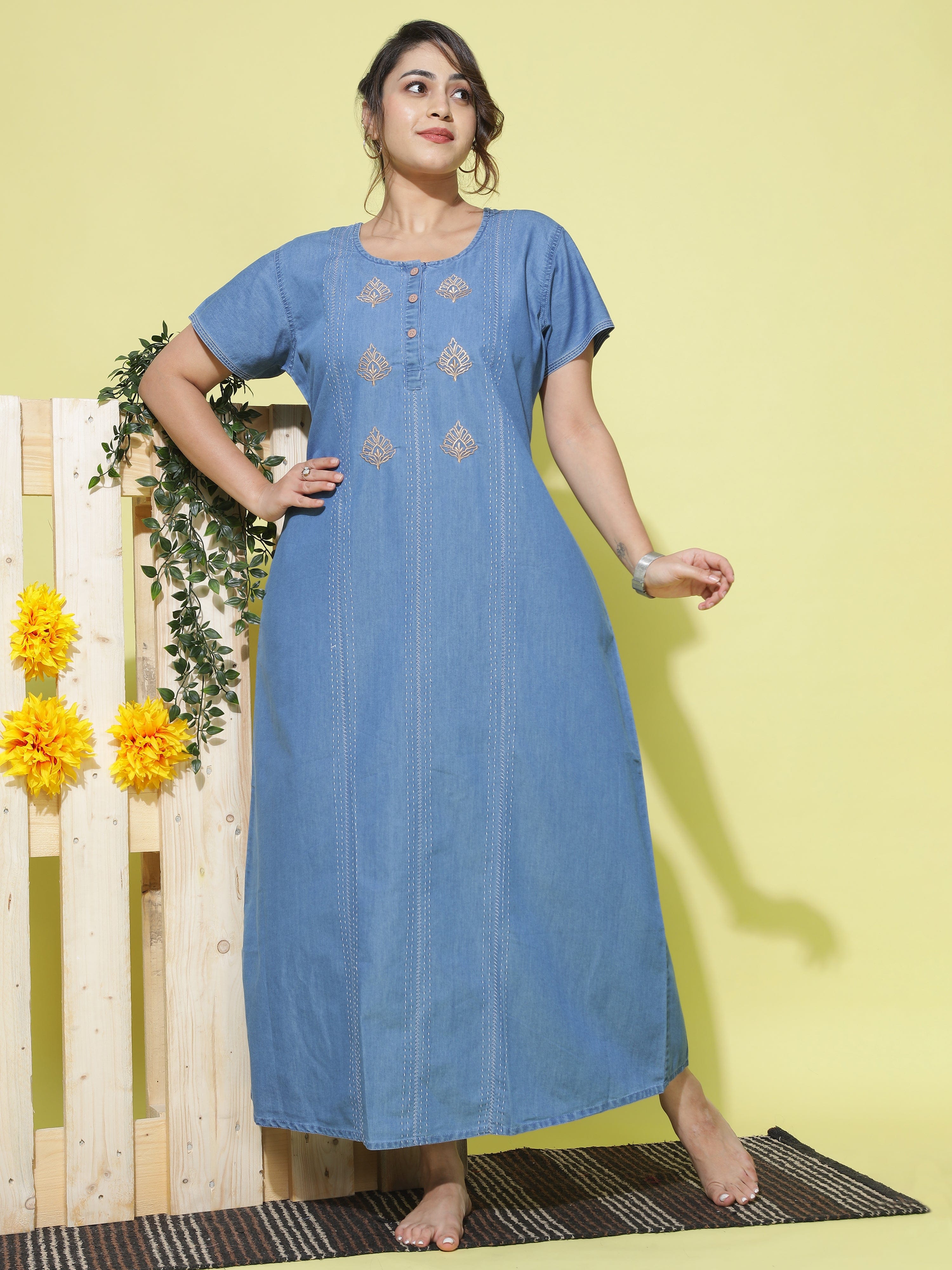 Buy Lilpicks Solid Denim Long Sleeve Button Down Belted Shirt Girls Dress  Online at Best Prices in India - JioMart.