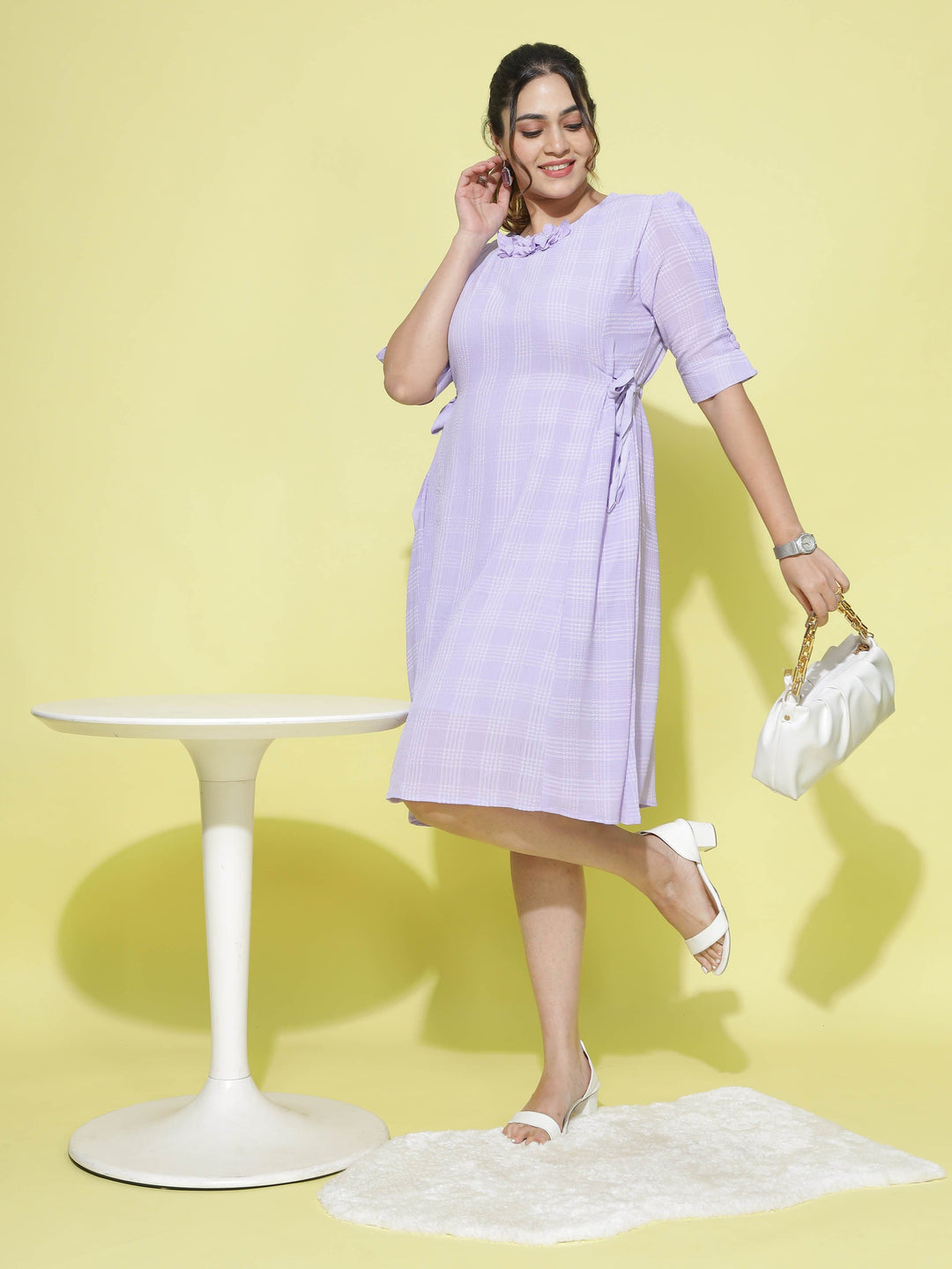  Casual Dresses  Printed Dresses For Women - Shop Latest Lilac Dress Online- 9shines label 