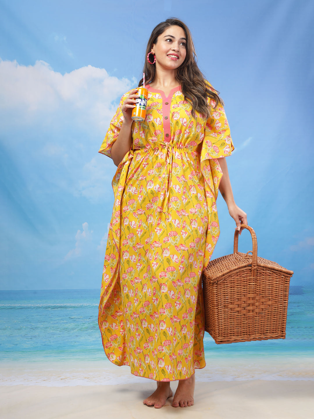  Kaftan  Shop Our Yellow Floral Designer Kaftan Dress - 9shines label 