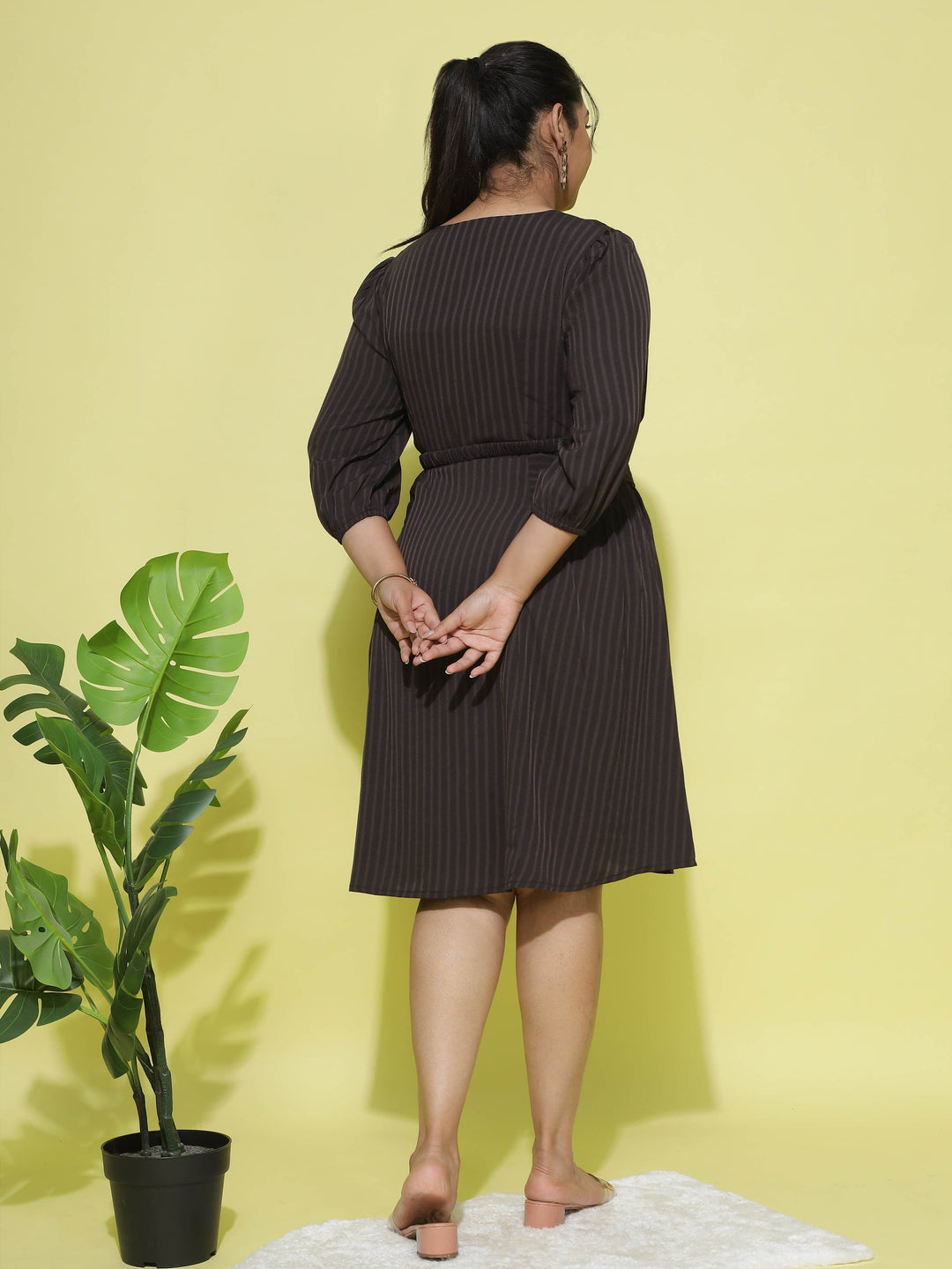  Casual Dresses  Plus Size Dresses Online India - Buy Black Polyster Dress- 9shines label 