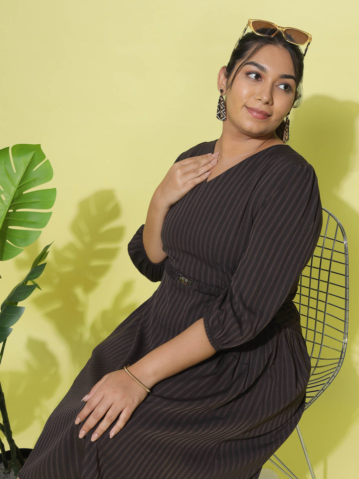  Casual Dresses  Plus Size Dresses Online India - Buy Black Polyster Dress- 9shines label 