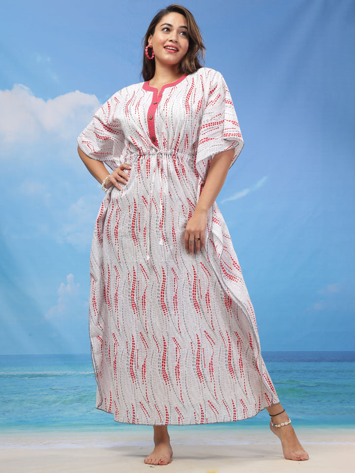  Kaftan  Shop Our White Blue Floral Designer Kaftan Dress - 9shines label 