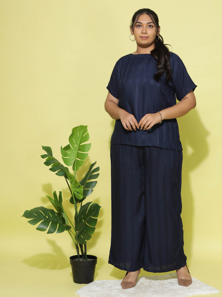  Co-ord sets  Navy Blue - Buy Rayon Round Neck co ords sets online india - 9shines label 