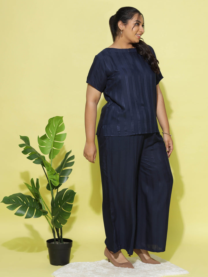  Co-ord sets  Navy Blue - Buy Rayon Round Neck co ords sets online india - 9shines label 