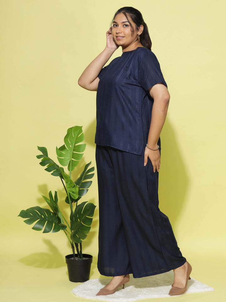  Co-ord sets  Navy Blue - Buy Rayon Round Neck co ords sets online india - 9shines label
