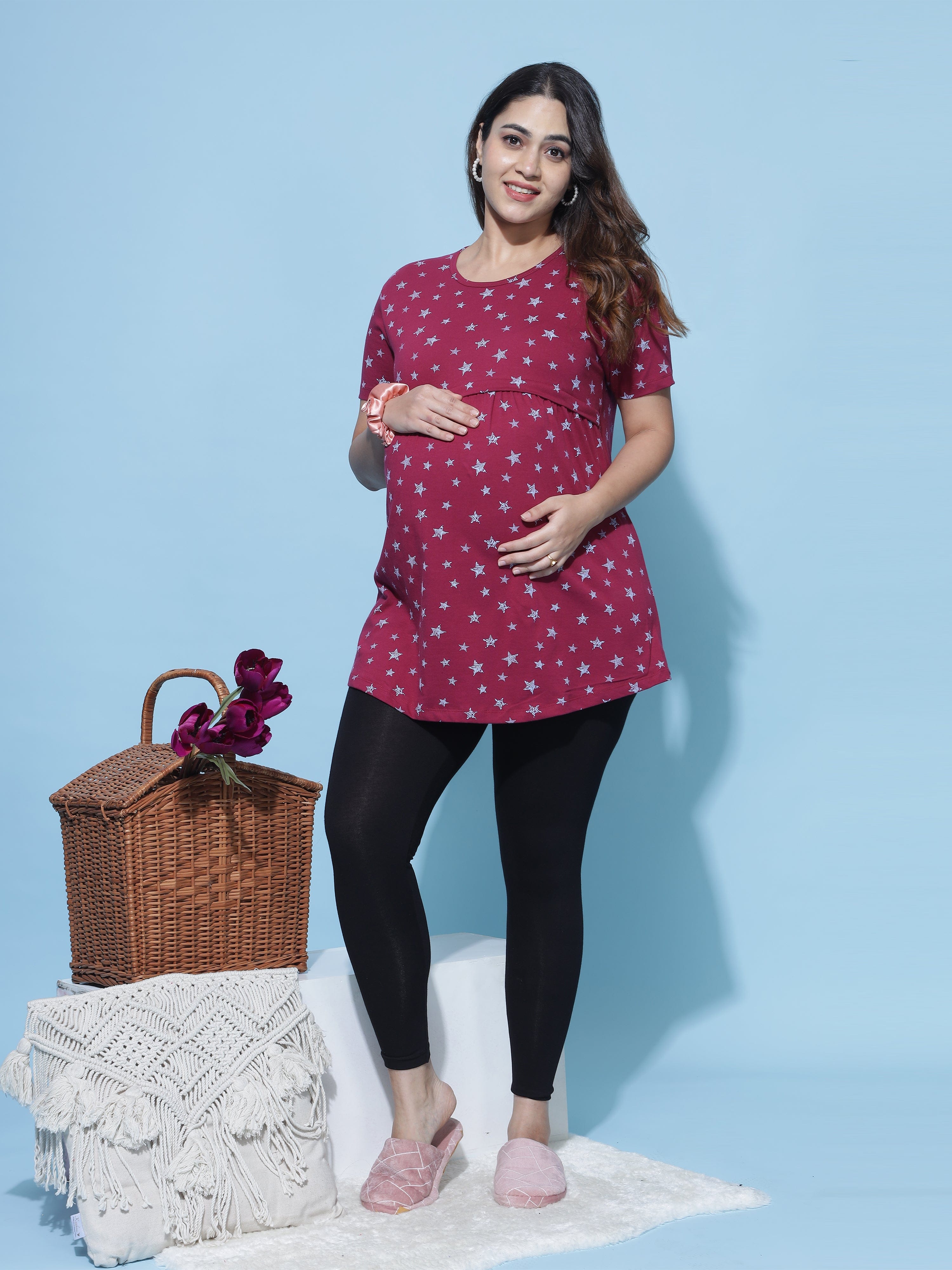 Maternity tops for feeding best sale