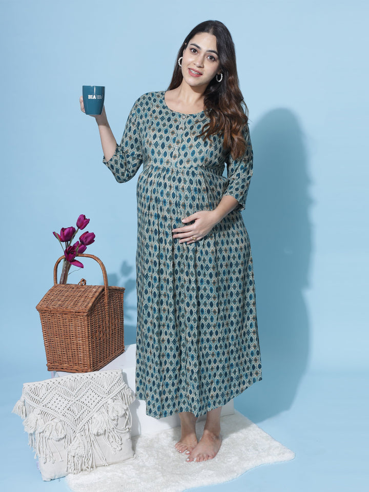  Maternity Dress  Buy Trendy Bottle Green Maternity Dress at Great Price Online- 9shines label 