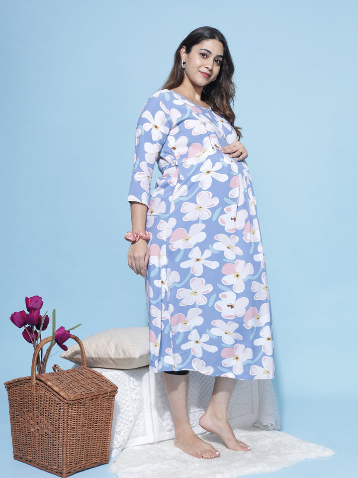  Maternity Dress  Buy Latest Purple Maternity Feeding Dresses Online in India- 9shines label 