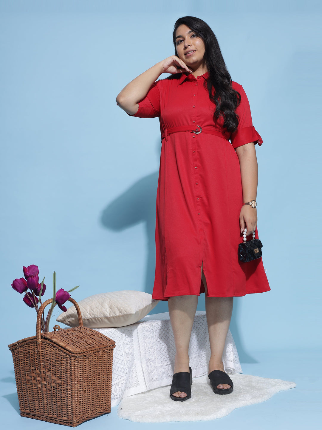  Casual Dresses  Sexy Dresses For Plus Size Women - Shop Red Dress Online- 9shines label 