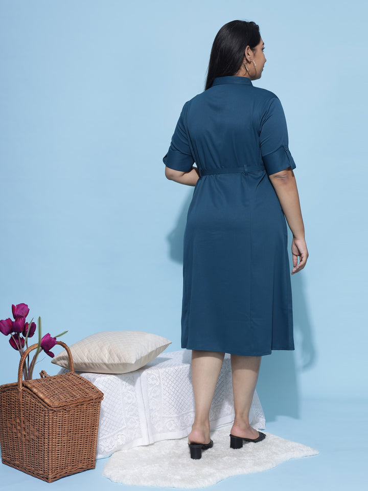  Casual Dresses  Plus Size Dresses India - Buy Steel Blue Dress Online In India- 9shines label 