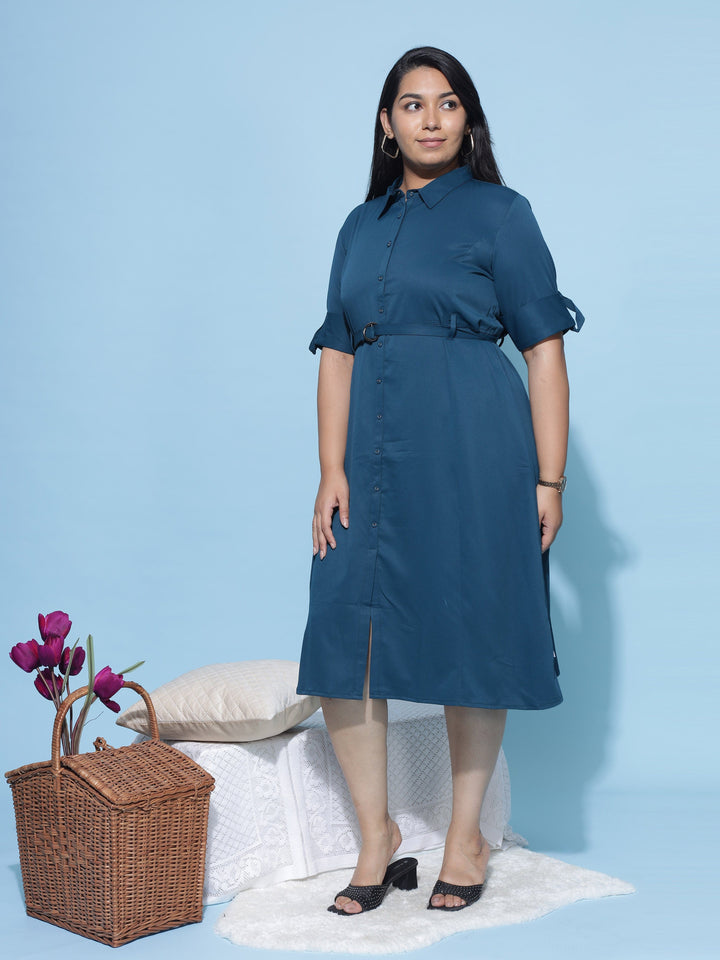  Casual Dresses  Plus Size Dresses India - Buy Steel Blue Dress Online In India- 9shines label 