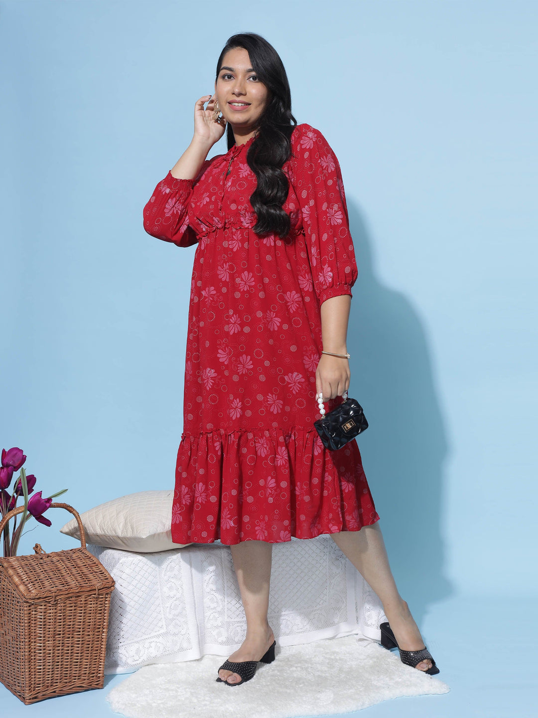  Casual Dresses  Printed Dresses For Women - Buy Stylish Red Dress Online- 9shines label 