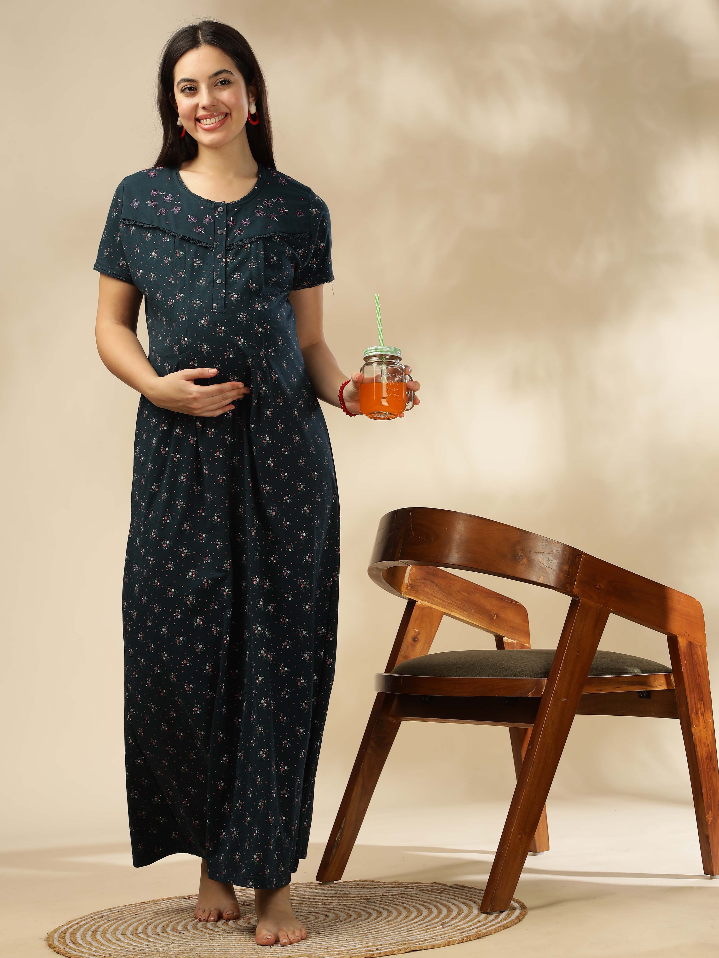 Maternity maxi nightdress best sale