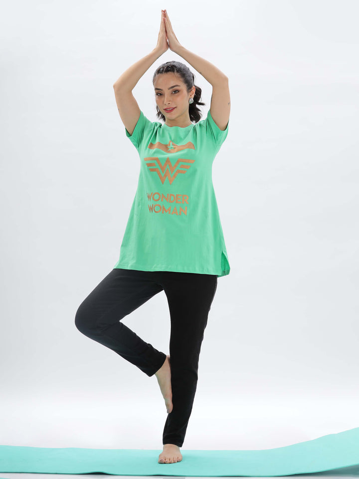 Light Pista Plus Size Printed Long T-Shirt - Comfy Cotton Nightwear