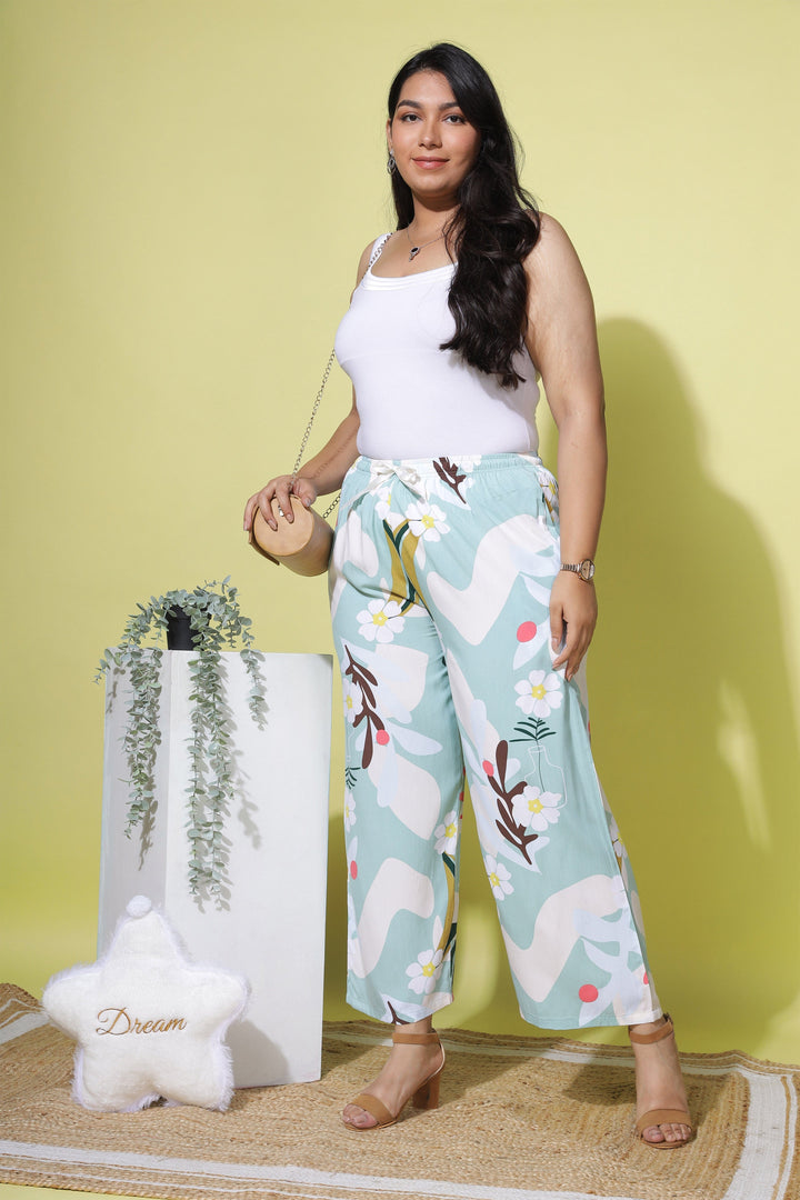  Bottom Wear  Xxl Palazzo Pants - Buy Pastel Green Palazzo Pants Online- 9shines label 