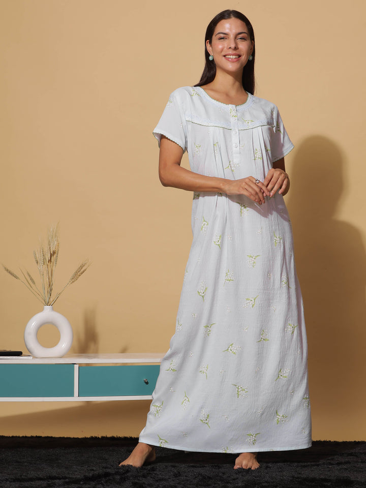  Premium Crush Cotton  Shop the Best Imported Sky Blue Crush Stretchable Maxi- 9shines label 