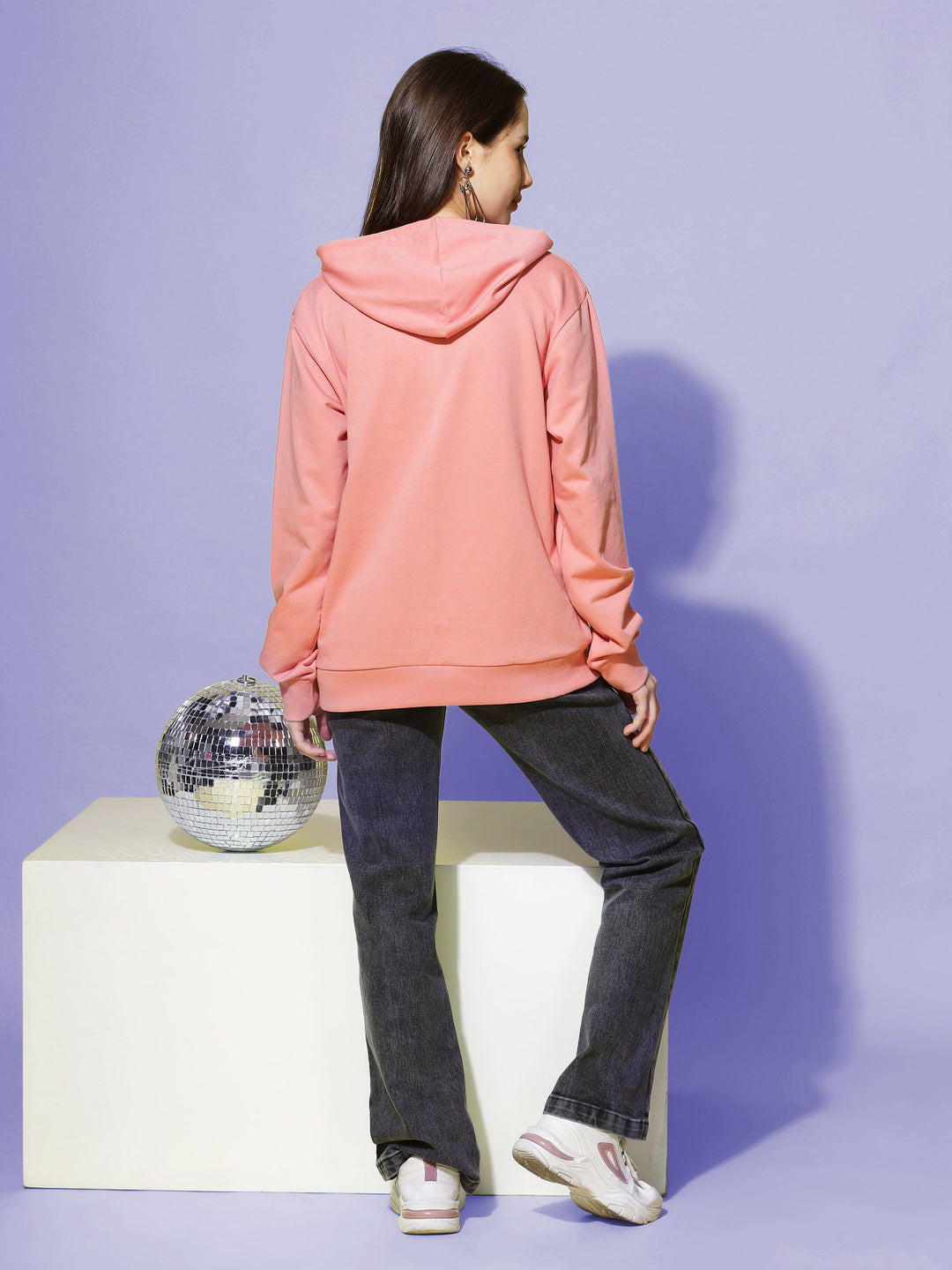  Hoodies  Shop the Latest Trends: Solid Peach Hoodies for Women - 9shines Label- 9shines label 