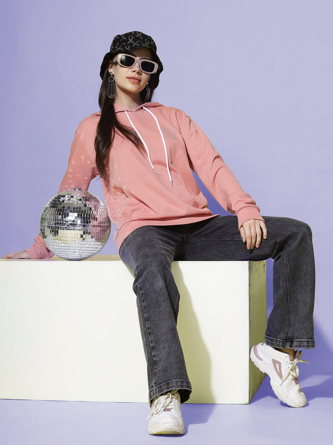  Hoodies  Shop the Latest Trends: Solid Peach Hoodies for Women - 9shines Label- 9shines label 