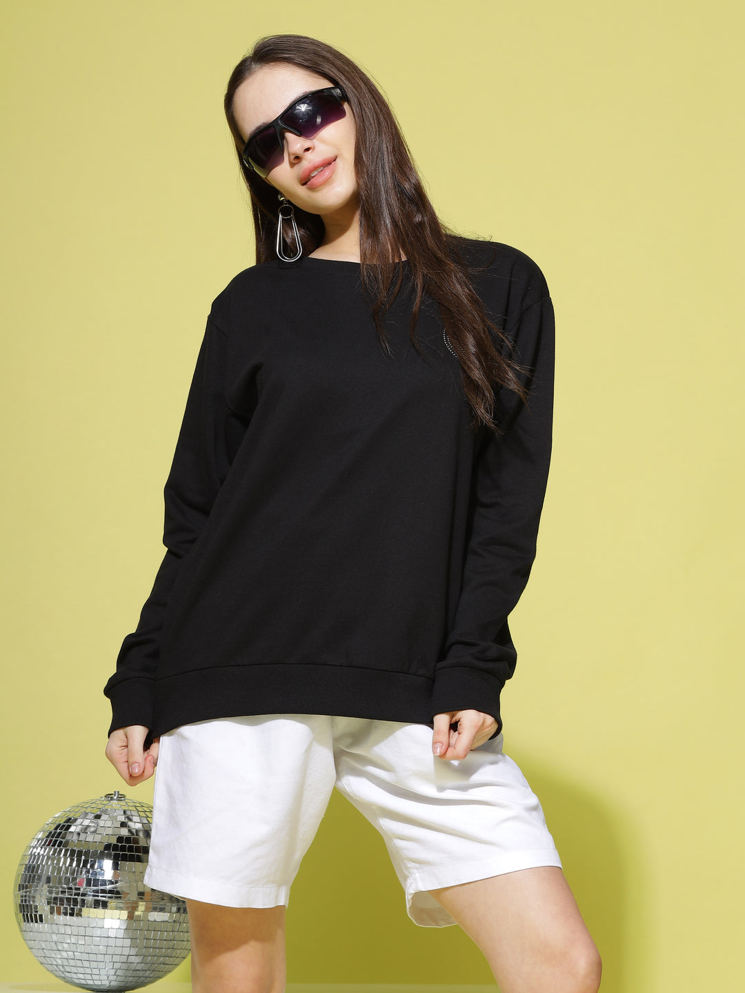  Sweatshirt  Find Your Perfect Fit: Women's Black Full Sleeve Sweatshirts - 9shines label 