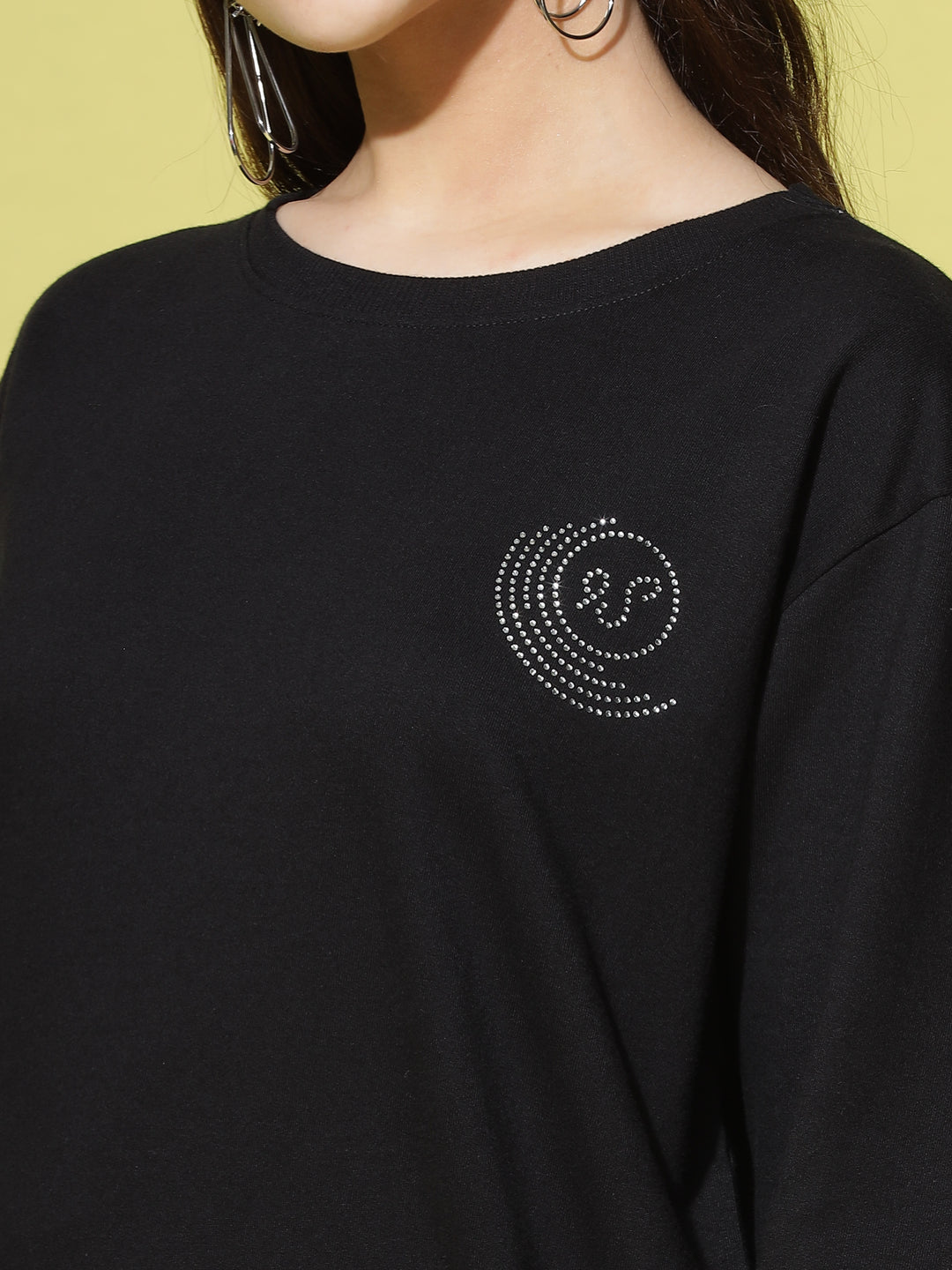  Sweatshirt  Find Your Perfect Fit: Women's Black Full Sleeve Sweatshirts - 9shines label 