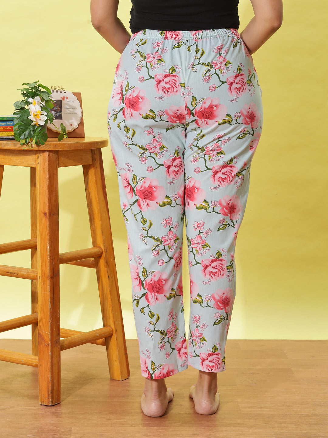 Light Mint Cotton Pyjama Set for Women at Great Prize