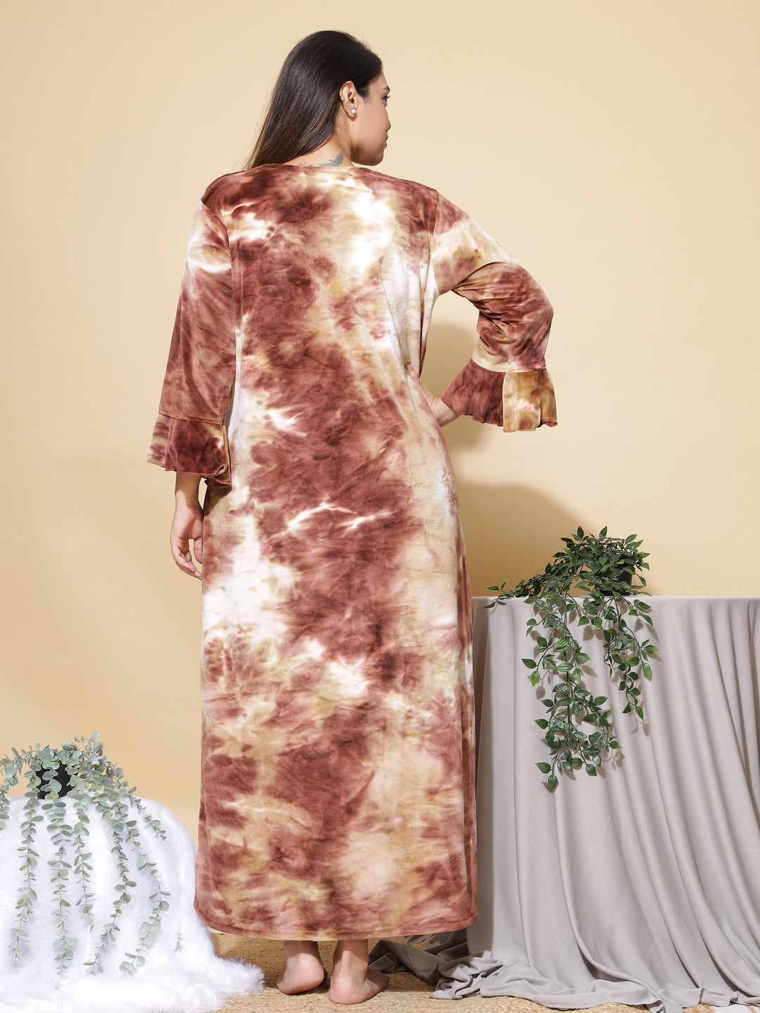 Velvet Designer Nighty Brown - 9shines label