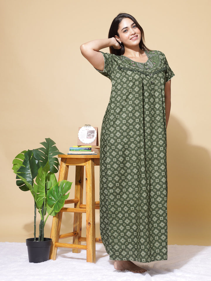  Poly Viscose Nighty  Polyester Nighty - Designer Nighty Online At 9shines Label- 9shines label 