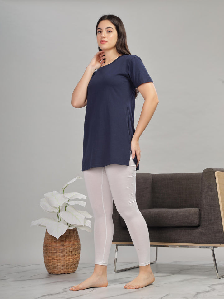 Navy-Blue-Long-T-Shirt-with-pockets-for-women