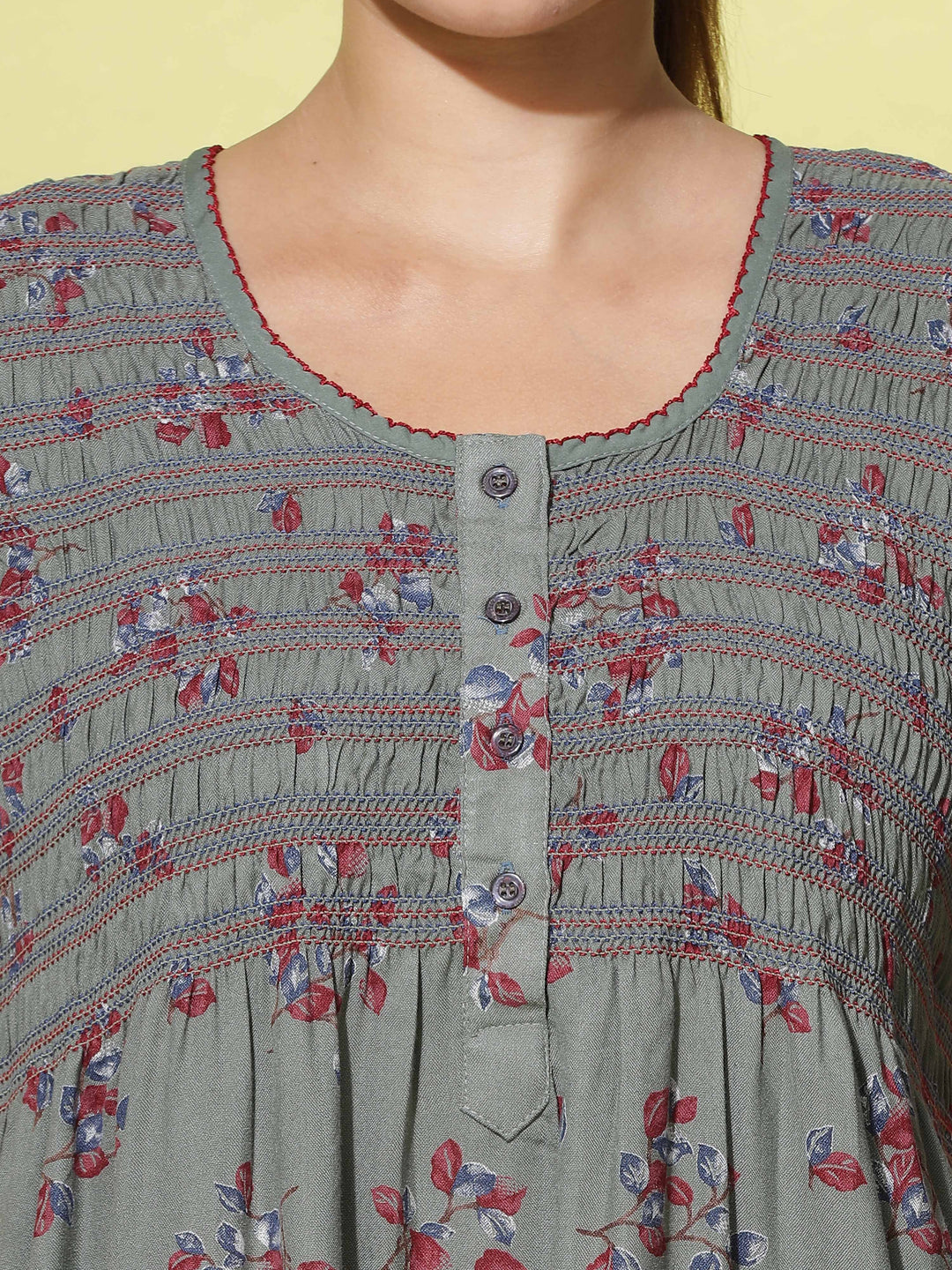 Embroidered Alpine Embroidery Nighty, Half Sleeve at Rs 425/piece