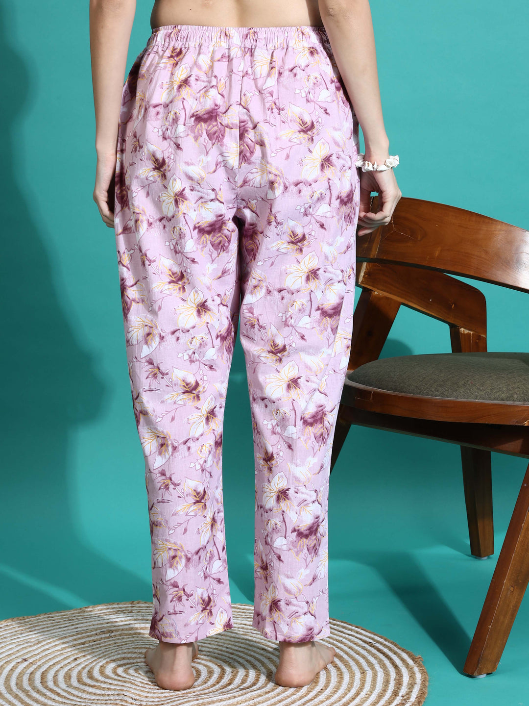 Soft Mauve Cotton Pyjama Set for Women Nightwear Collection