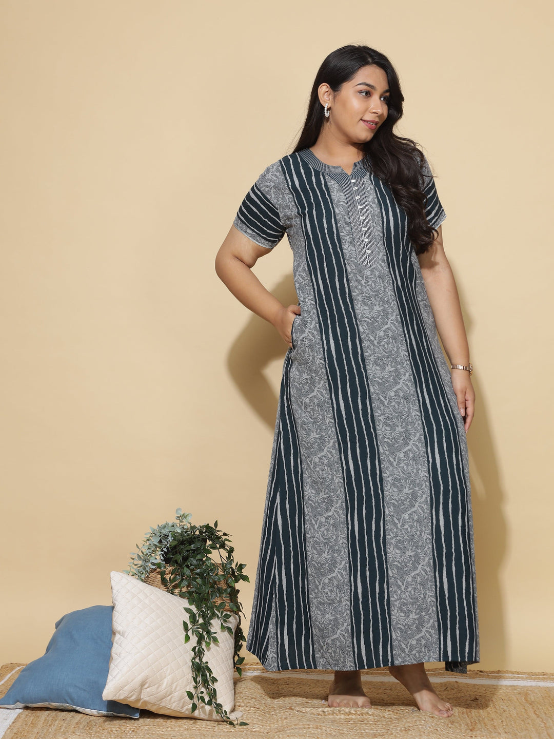  Alpine Nighty  Buy Latest Green Ladies Maxi Nighty Online in India- 9shines label 