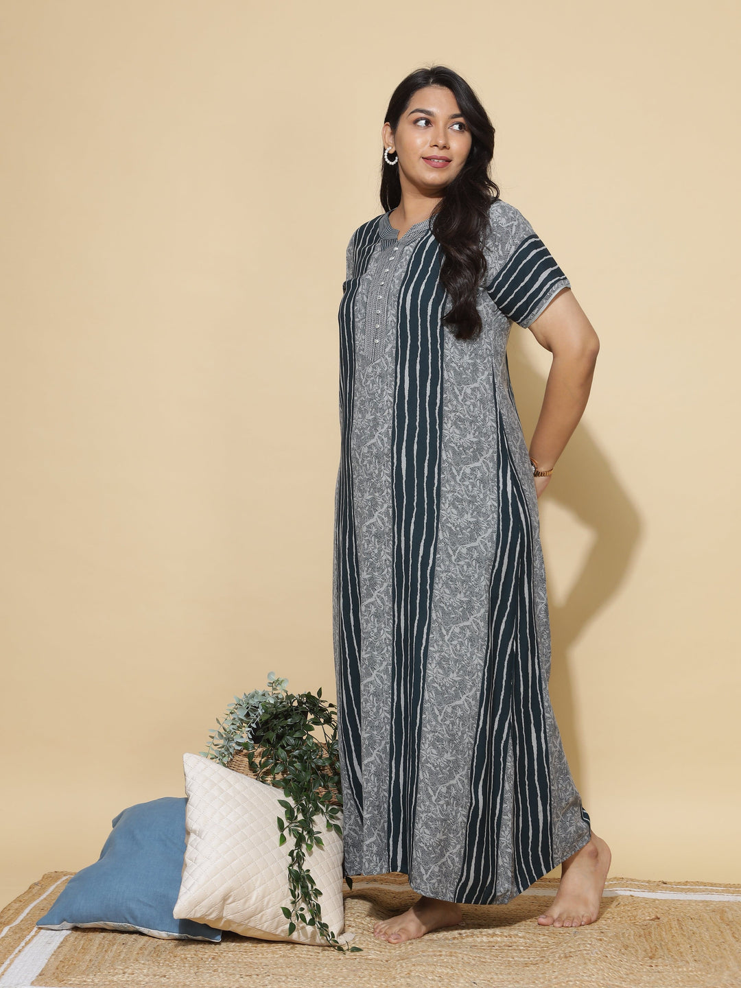  Alpine Nighty  Buy Latest Green Ladies Maxi Nighty Online in India- 9shines label 