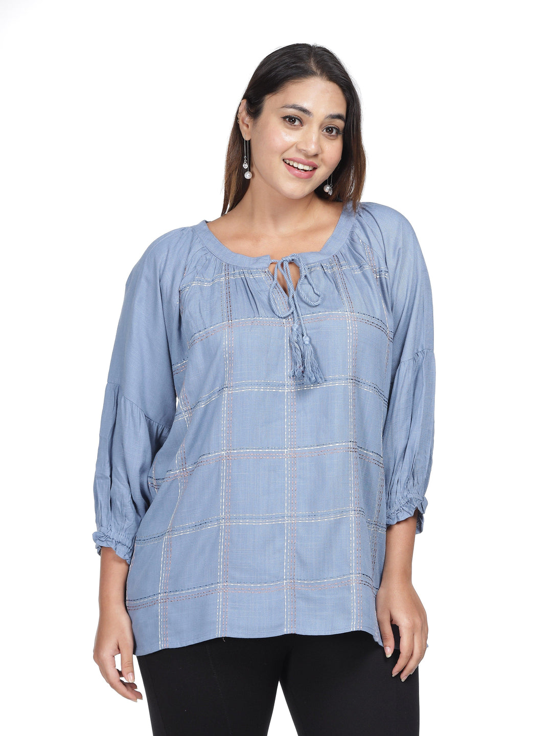  Casual Tops  Rayon Tops For Ladies - Buy Blue Rayon Top Online In India- 9shines label 