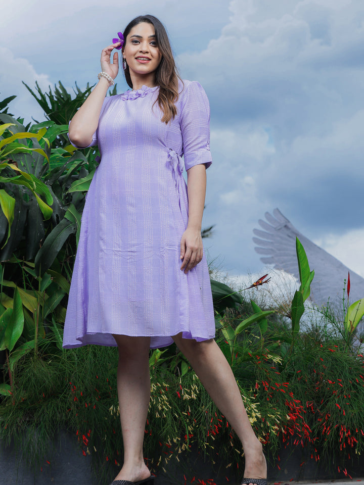  Casual Dresses  Printed Dresses For Women - Shop Latest Lilac Dress Online- 9shines label 