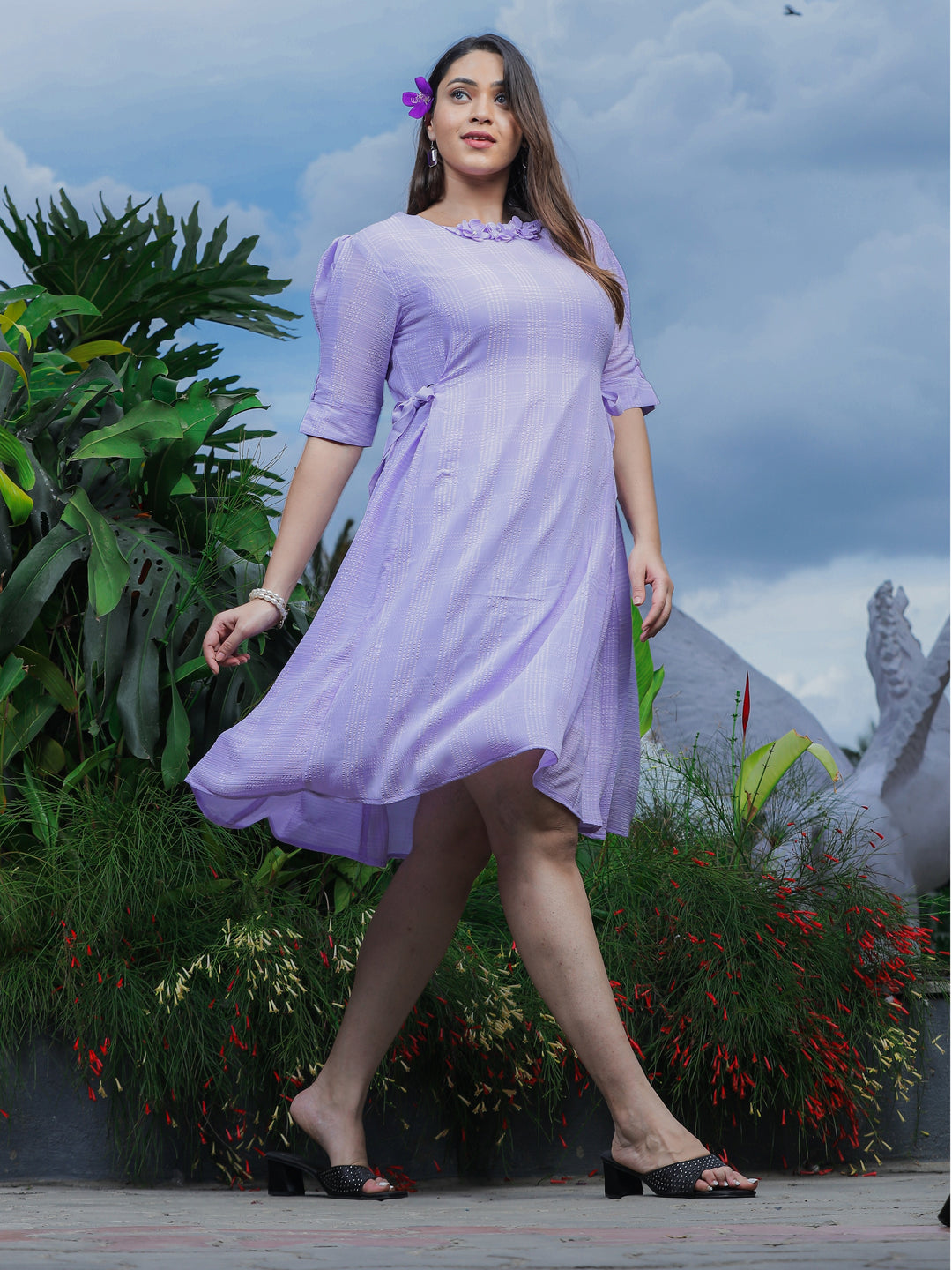  Casual Dresses  Printed Dresses For Women - Shop Latest Lilac Dress Online- 9shines label 