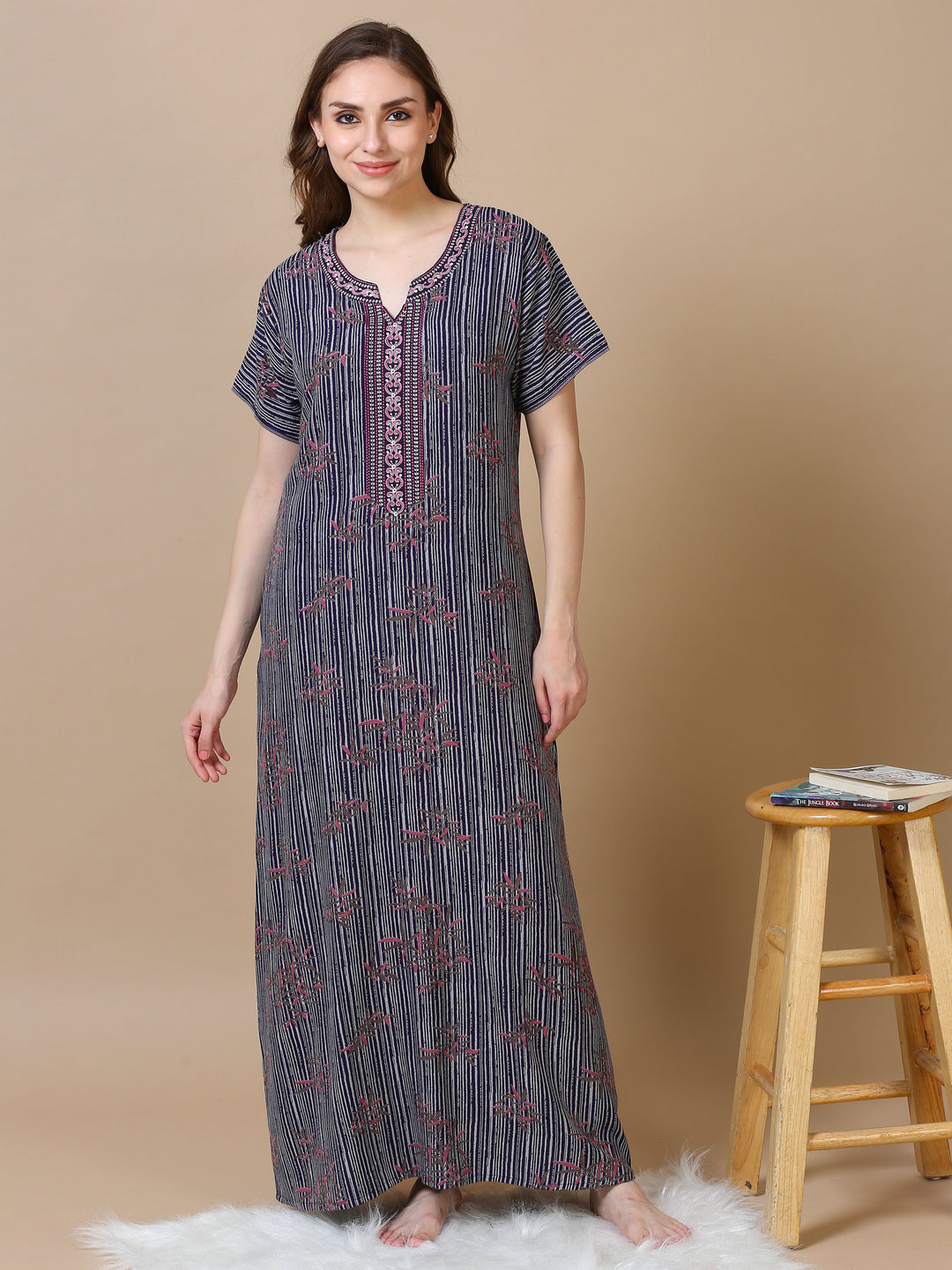  Alpine Nighty  9shines Label Alpine Designer Maxi Purple Nighty- 9shines label 