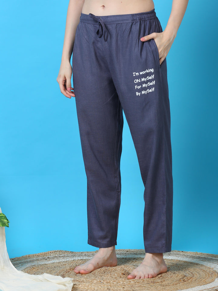  Co-ord sets  Steel Blue Linen Round Neck coord sets online india- 9shines label 