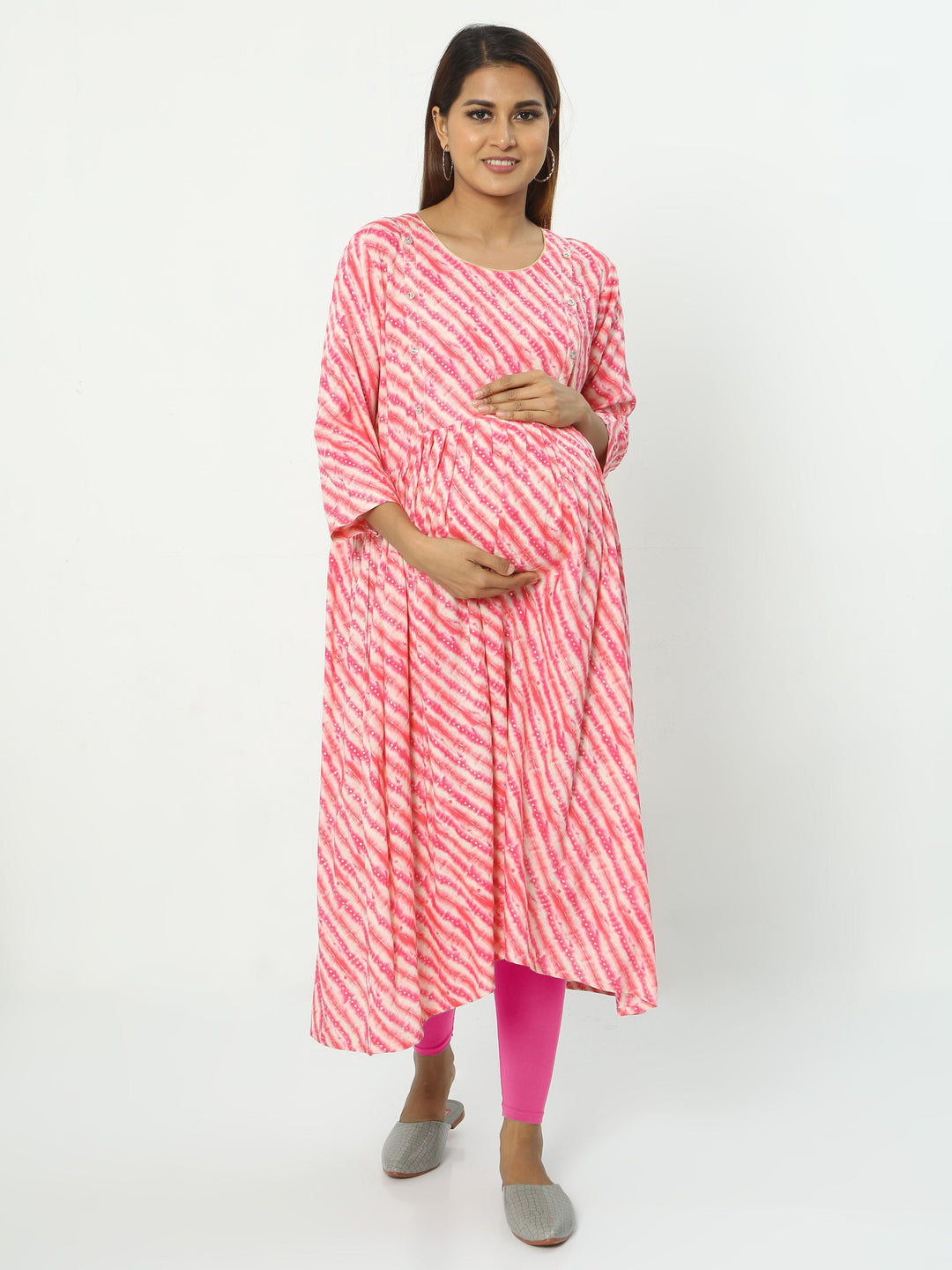  Maternity Kurti  Buy Rayon Maternity Feeding Rani Pink Kurti- 9shines label 