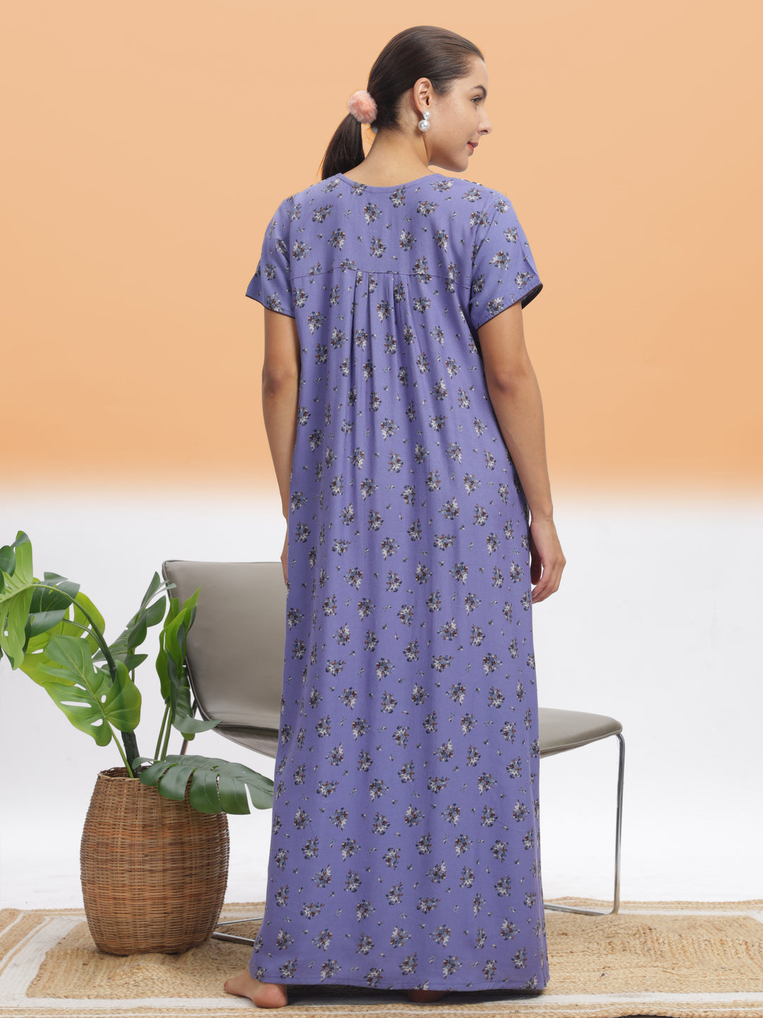  Alpine Nighty  Lavender Blossom Alpine MaxiNighty - Premium Nightwear for All Seasons- 9shines label 