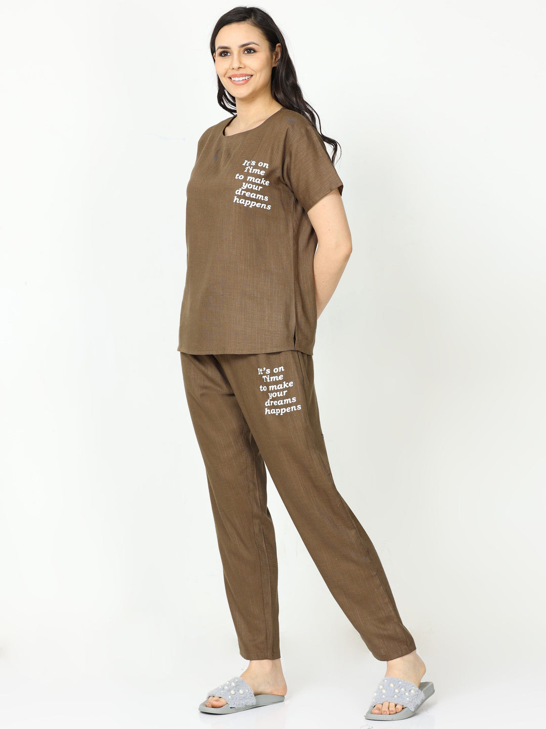  Co-ord sets  Shop Olive Green Linen Round Neck Co-ord Sets Online- 9shines label 