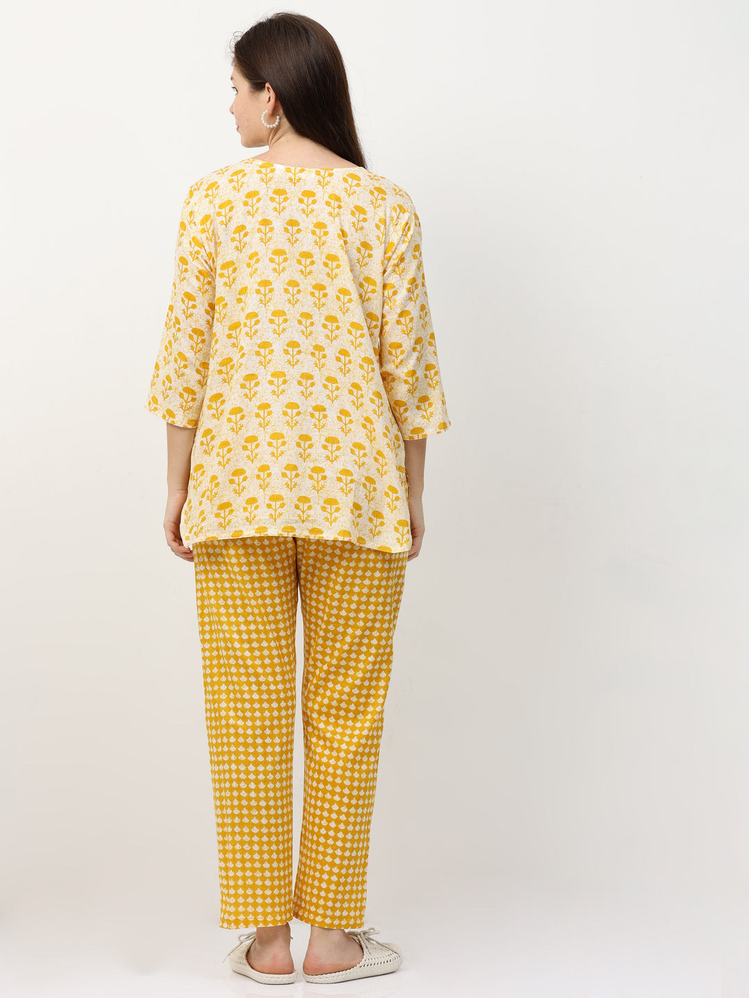 Pure Cotton Co-ord Sets Yellow - 9shines label