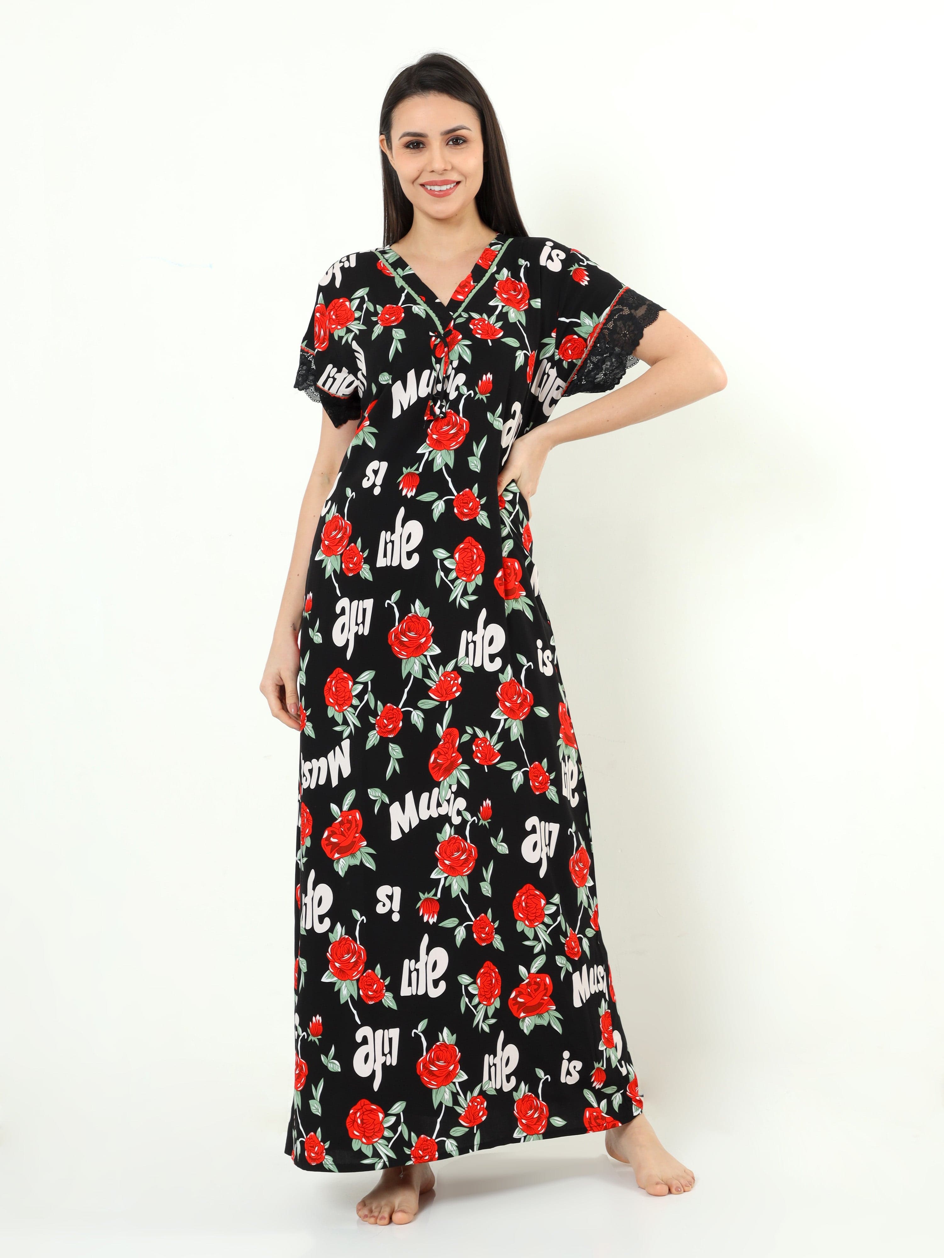Buy CALENDULA Women Black Self Design Net Babydoll l Night dress l Night  gown l Nighty for women Online at Best Prices in India - JioMart.