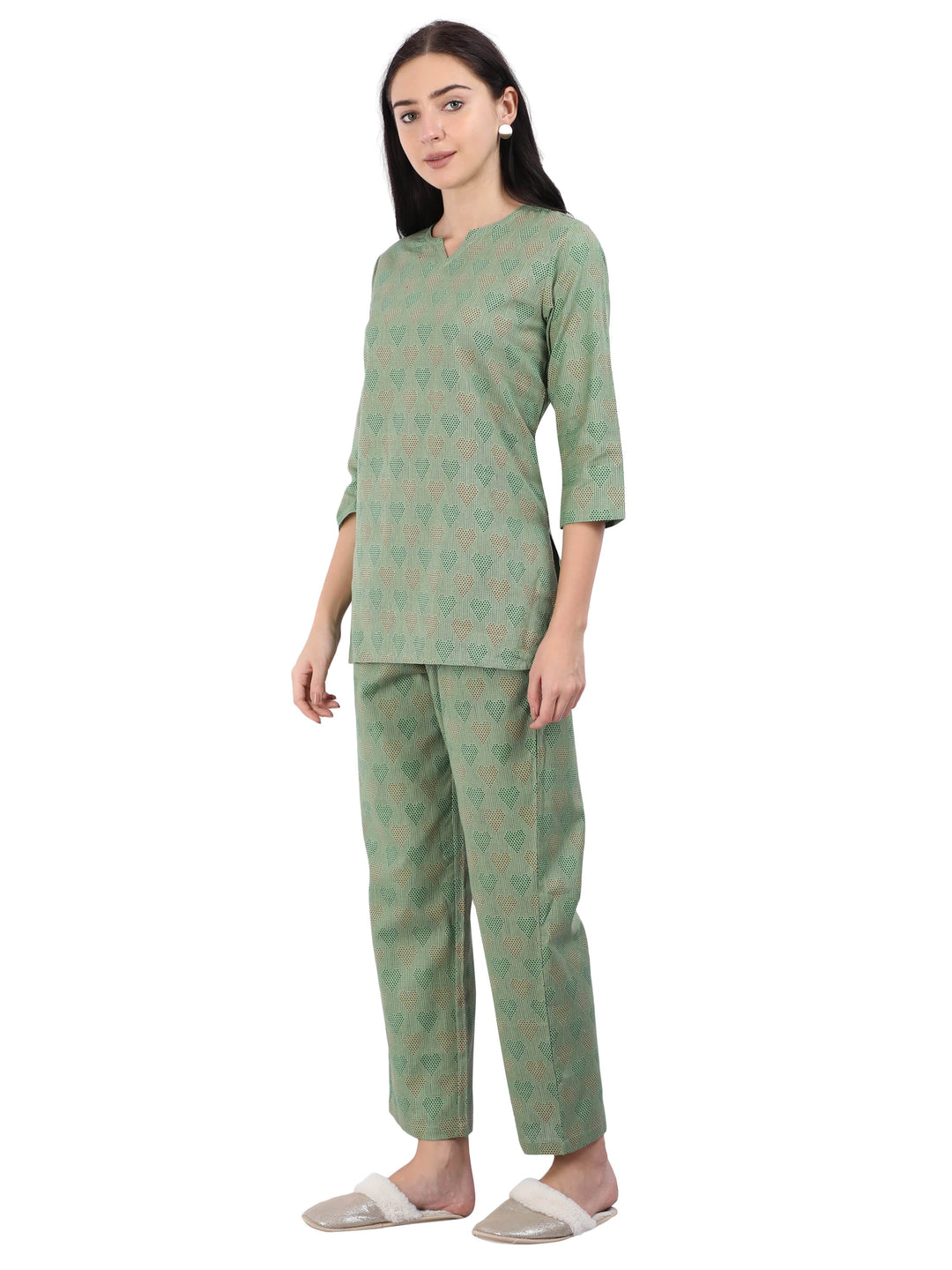  Co-ord sets  buy co ords - Pure Cotton Green co ords Online- 9shines label 